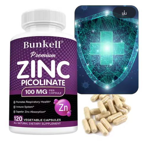 Zinc Supplement - Daily Vitamin Zinc Capsules for Adults, High Potency Natural Antioxidant, Energy Production, Immune Support