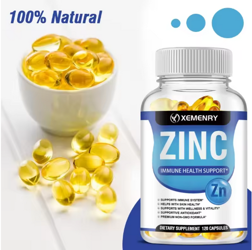 Zinc Capsules Support The Body's Immune Defense 120 Vegan Capsules Non-GMO, Gluten-Free