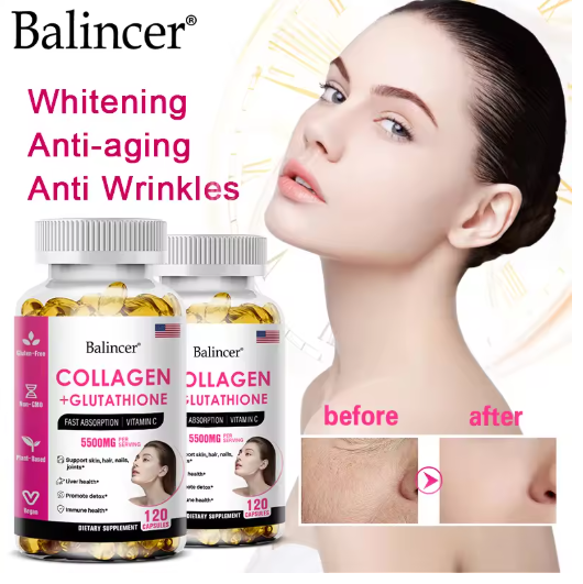 Glutathione Collagen Supplement, Antioxidant Whitening Capsules, Skin Health Deep Nourishment Skin
