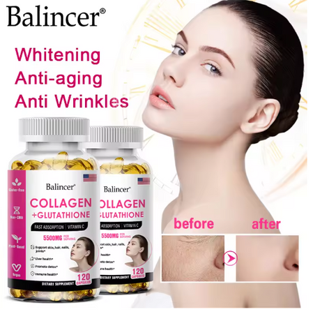 Glutathione Collagen Supplement, Antioxidant Whitening Capsules, Skin Health Deep Nourishment Skin