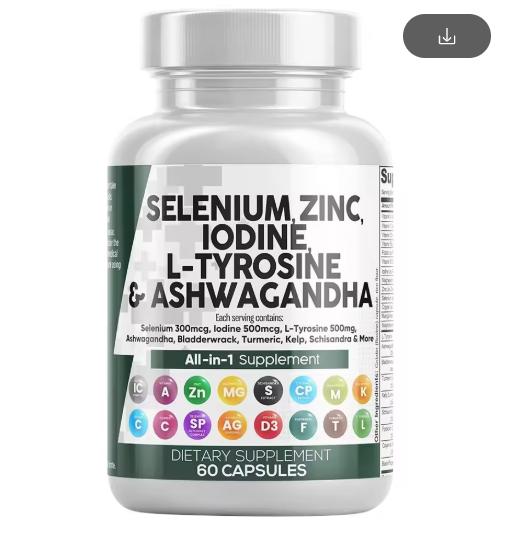 Thyroid Support Supplement for Men and Women - Promotes Thyroid Health and Metabolism - With Iodine, Zinc and Selenium