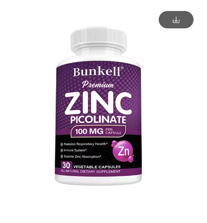 Zinc Supplement - Daily Vitamin Zinc Capsules for Adults, High Potency Natural Antioxidant, Energy Production, Immune Support