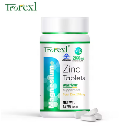 Trorexl 60 Tablets/Bottle Natural Zinc and Magnesium Extract Zinc and Magnesium Supplement