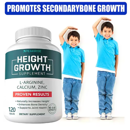 Natural Height Growth Maximizer for Kids, Teens and Adults Zinc and Calcium Increase Peak Height Supplement Bone Strength