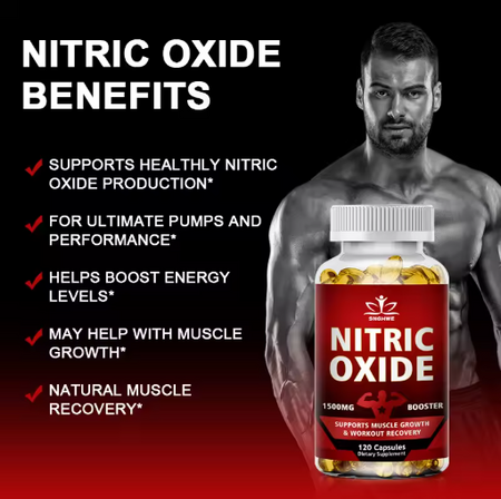Nitric Oxide Booster Pre-Workout Boosts Muscle, Pump, Energy and Endurance,Performance & Muscle Mass,L-arginine Supplement