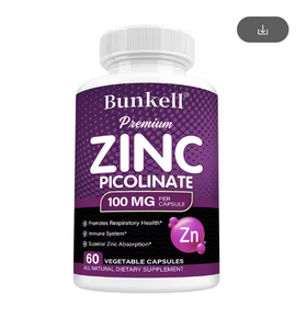 Zinc Supplement - Daily Vitamin Zinc Capsules for Adults, High Potency Natural Antioxidant, Energy Production, Immune Support