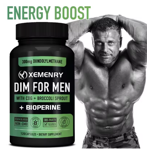 DIM FOR MEN CDG + Broccoli Sprouts + BIOPERINE - Fitness Supplement for Muscle Growth