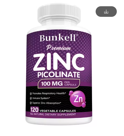 Zinc Supplement - Daily Vitamin Zinc Capsules for Adults, High Potency Natural Antioxidant, Energy Production, Immune Support